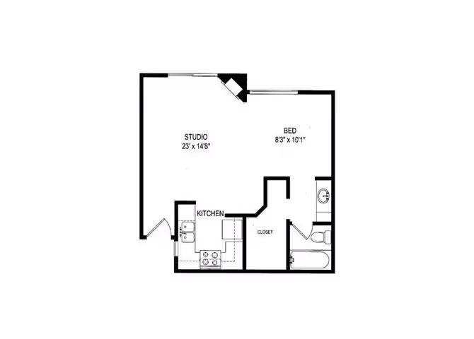Studio A Floor Plan Layout