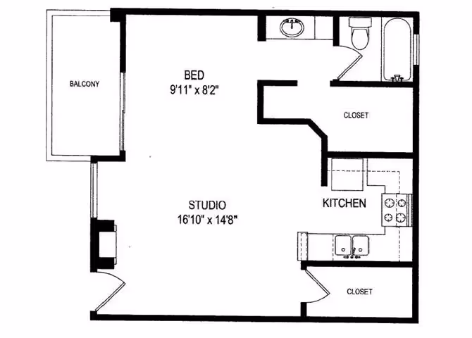 Studio B Floor Plan Layout