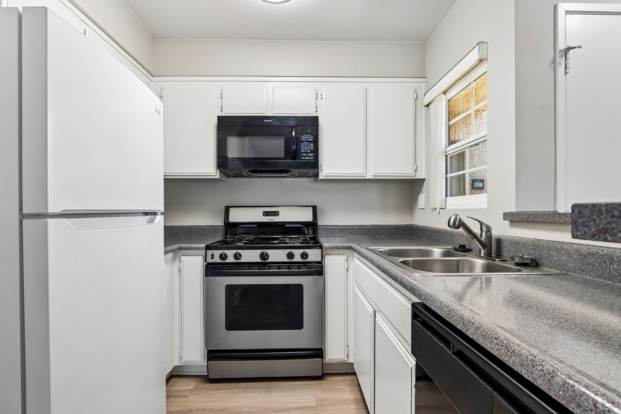 kitchen with white appliances