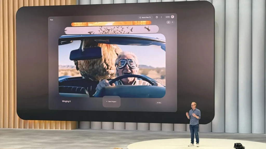 Google Flow AI filmmaking interface