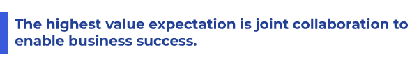 The highest value expectation is joint collaboration to enable business success - Graphite Connect