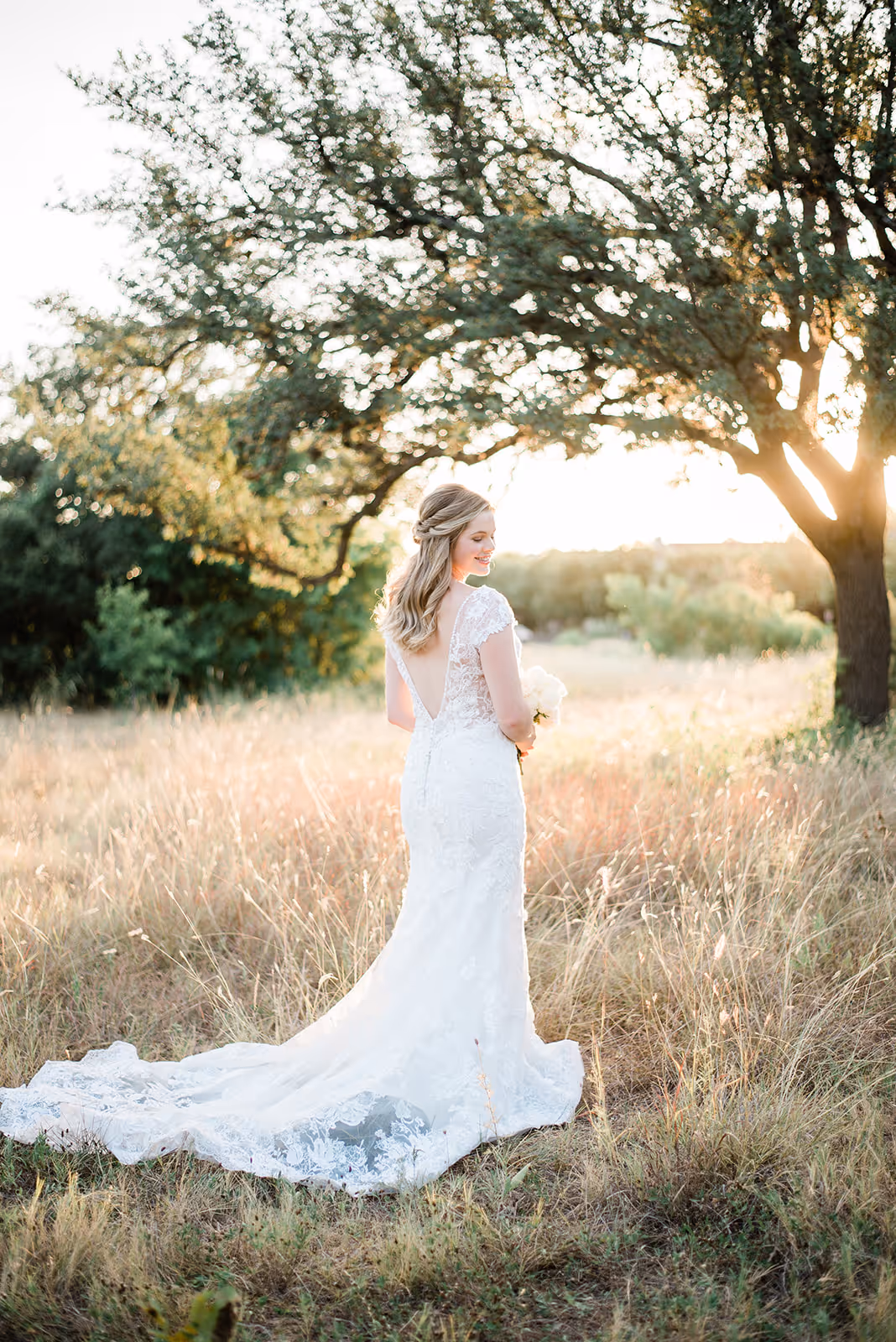 a woman in a white dress