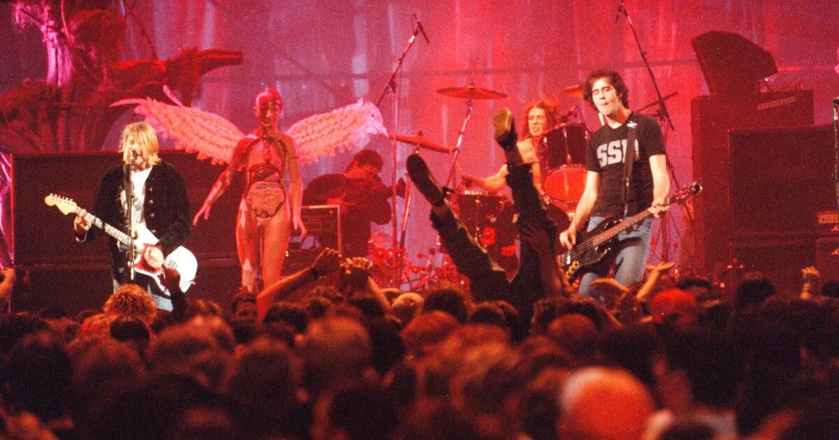 Nirvana in 1993 on the In Utero tour