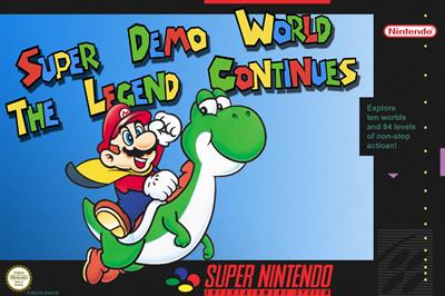 A picture of the cover of the SNES Super Mario Rom Hack named "Super Demo World"