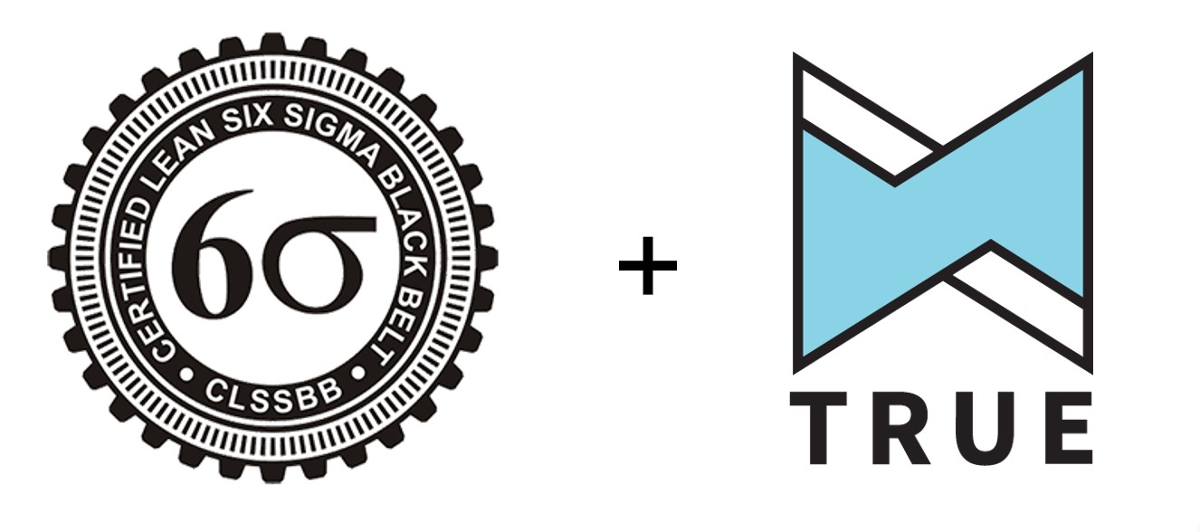 Certified Lean Six Sigma Black Belt seal and TRUE Zero Waste to Landfill certification mark