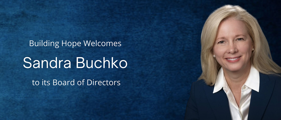 Sandra Buchko, newly appointed to the Building Hope Board of Directors.