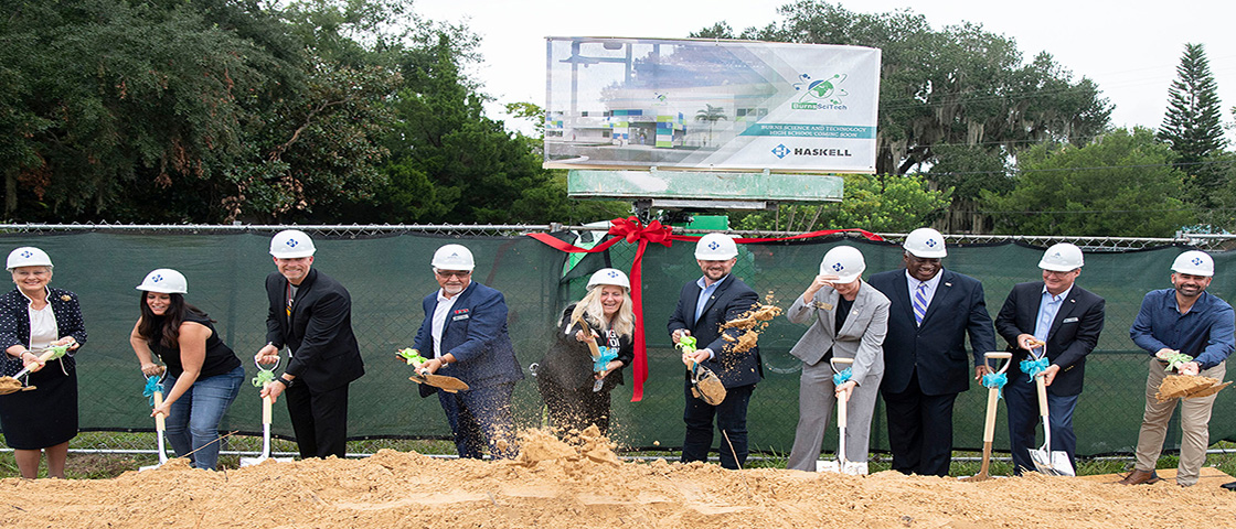 Ribbon-cutting ceremony at Burns SciTech in Oak Hill, FL