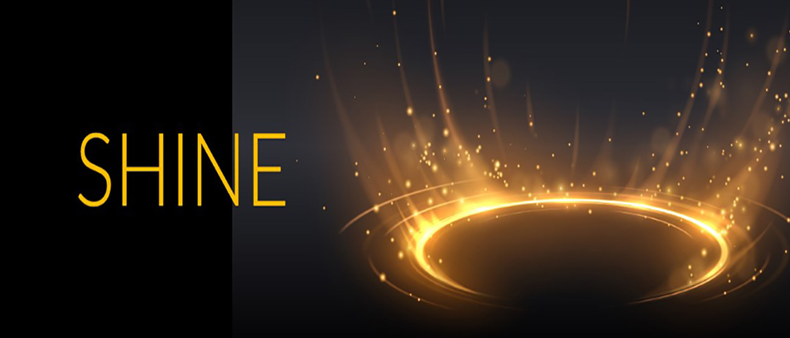 The Shine logo, symbolizing recognition for volunteers who make schools and communities thrive through dedication and impact.