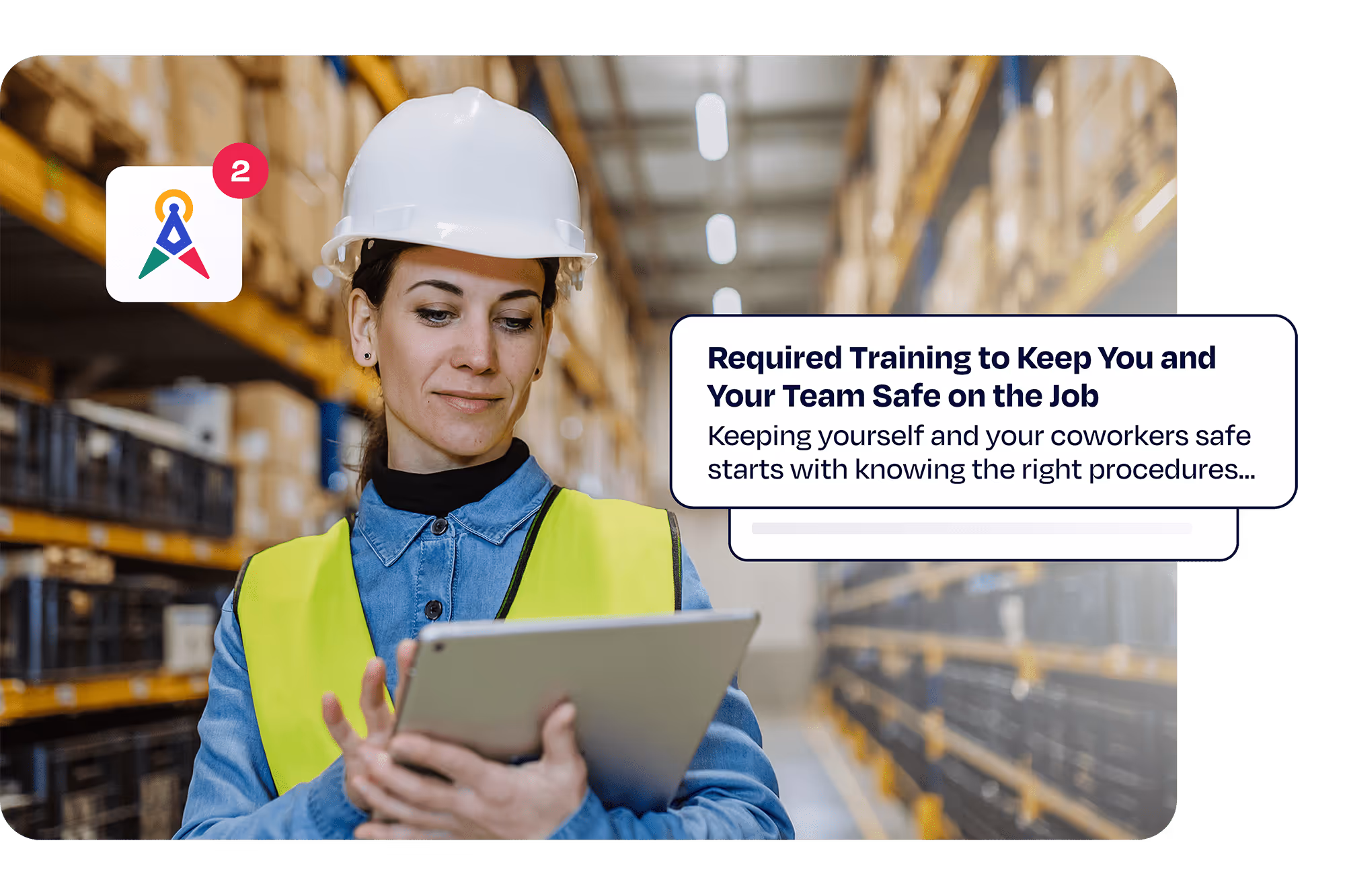 Cerkl Broadcast delivering content via mobile app to a frontline worker.