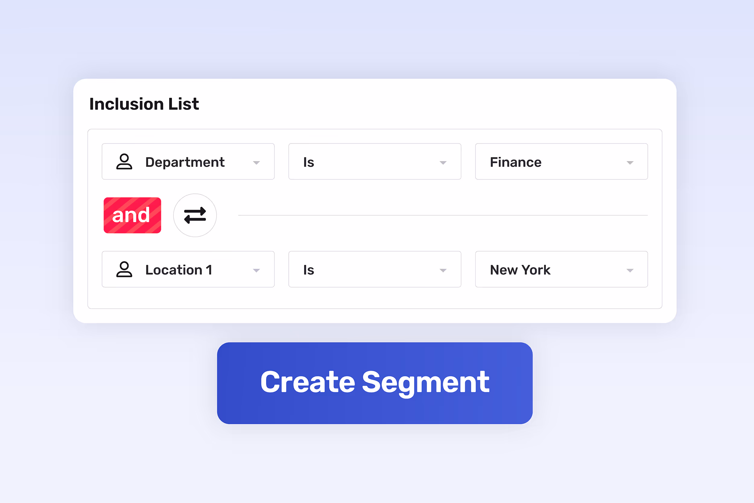 An internal communicator using custom attributes to build an audience.