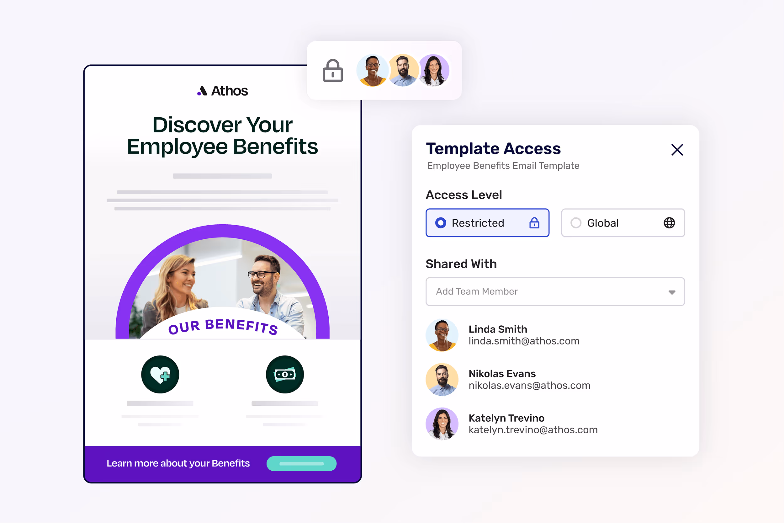 Easily share Broadcast email templates with other communicators.