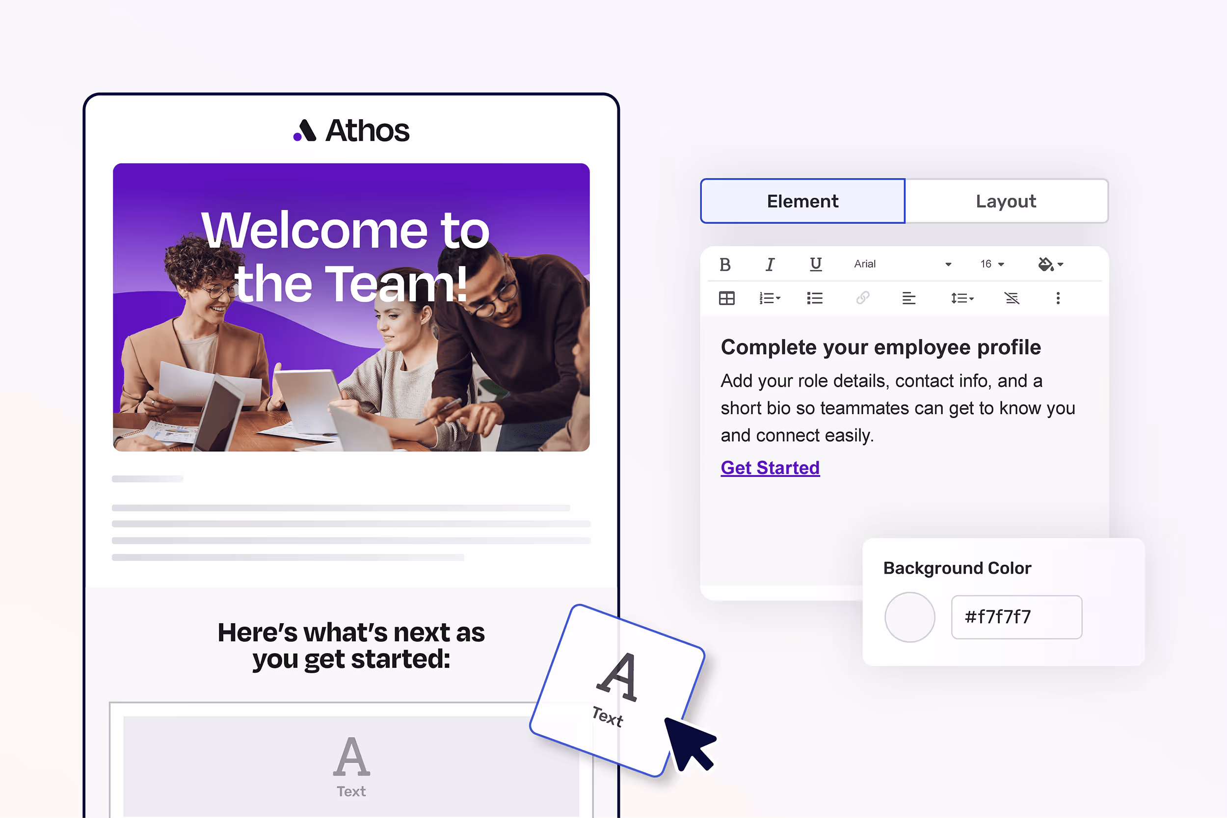 Easily customize any of the Broadcast internal comms email templates.