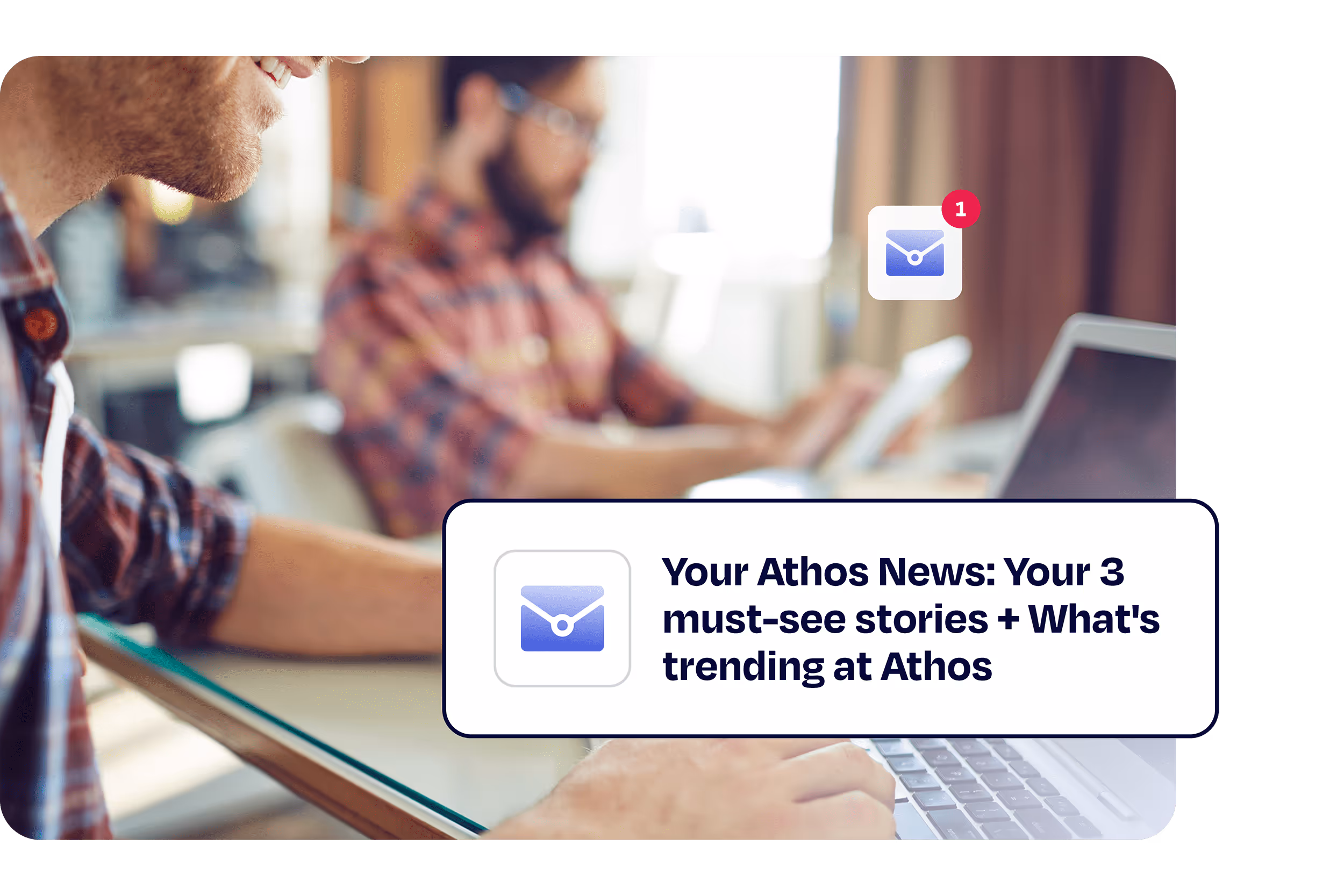 An employee newsletter with a tailored subject line and content.