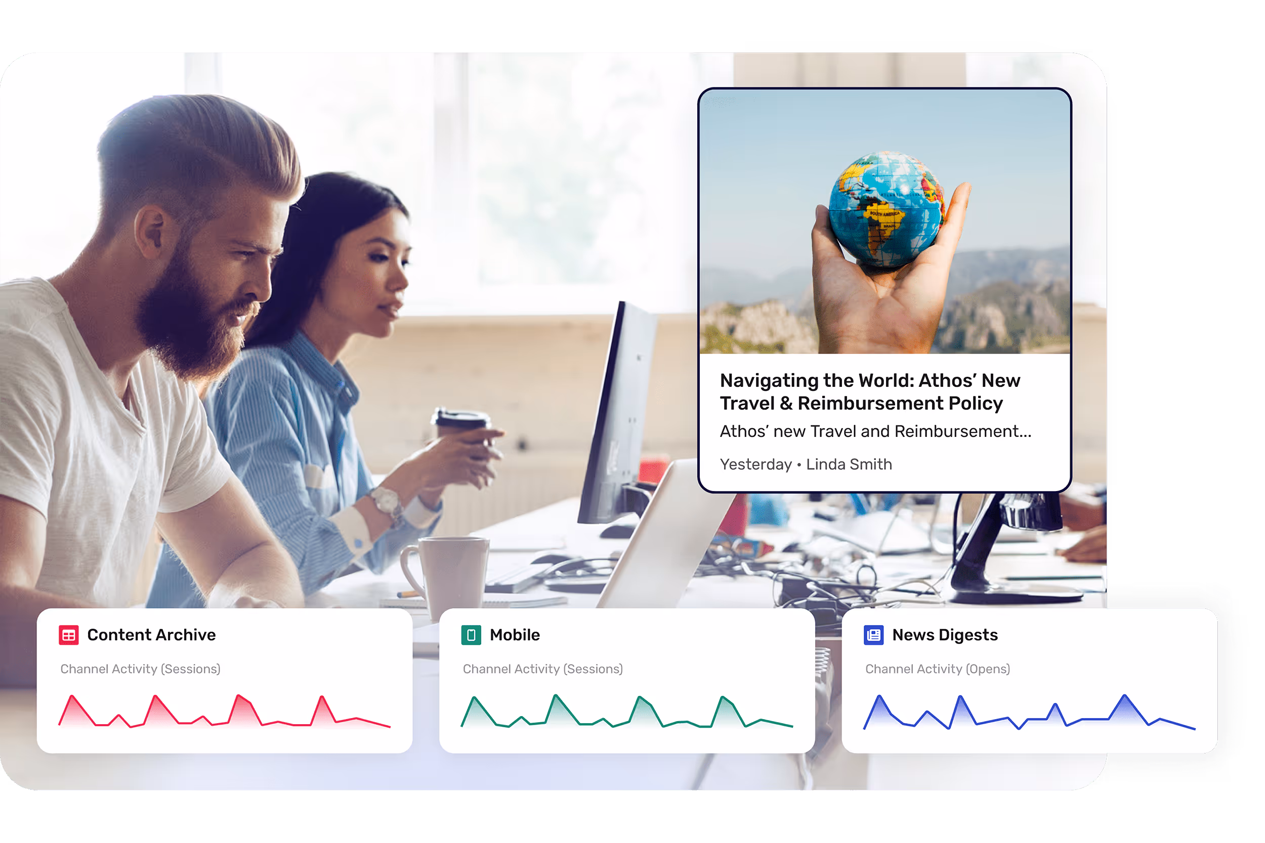 Internal communicators looking at SharePoint engagement in real-time.
