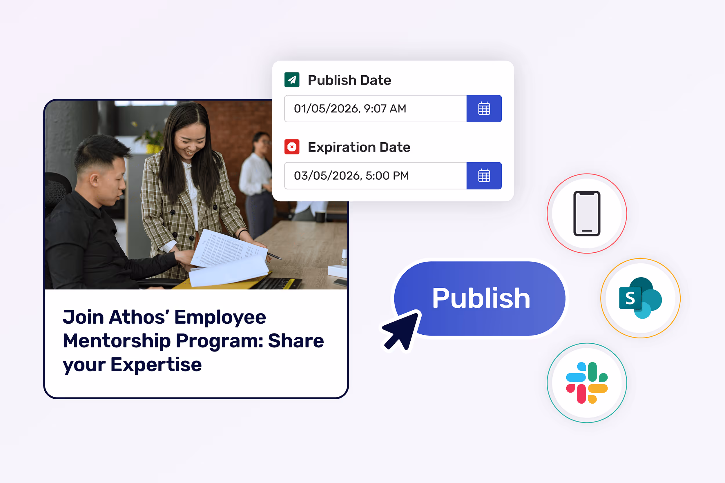 The Cerkl Broadcast CMS allowing internal communicator to easily track outcome and compliance.