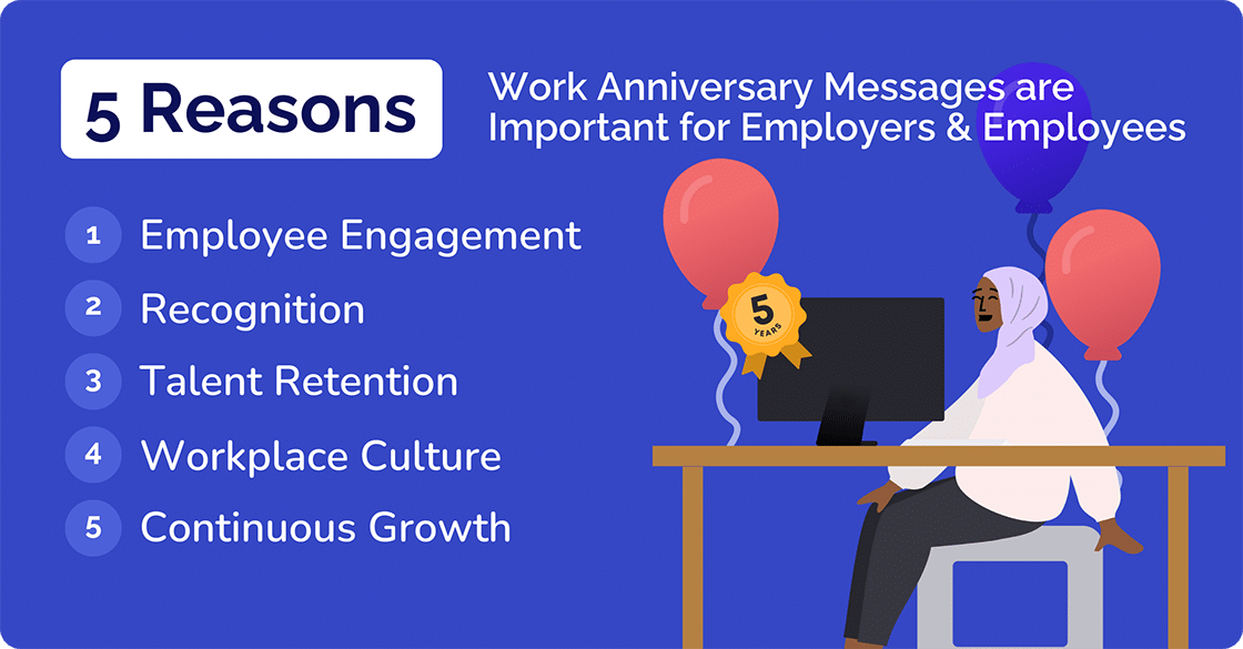 5 Reasons work anniversary messages are important