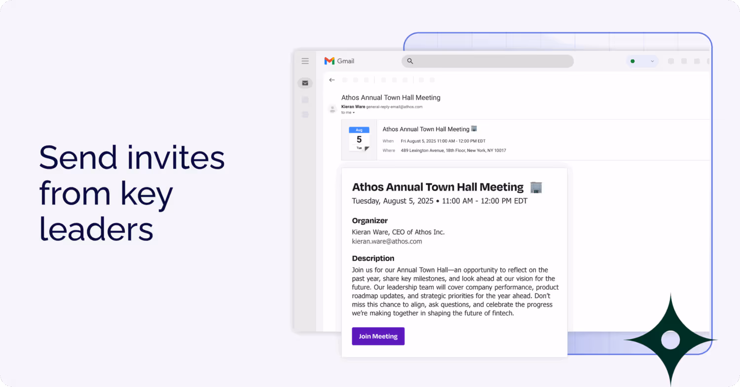  Send Invites from key leaders