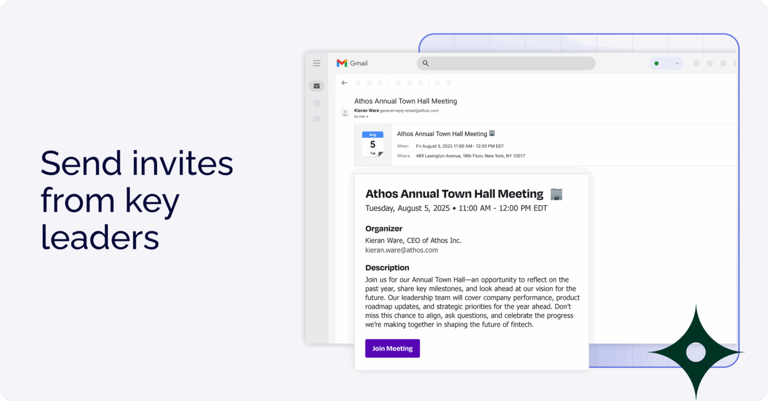 Send Invites from key leaders