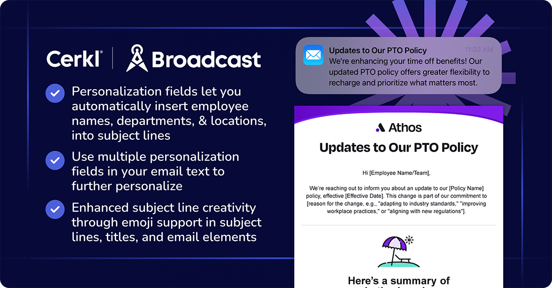 Cerkl Broadcast Makes Email Subject Lines Smarter