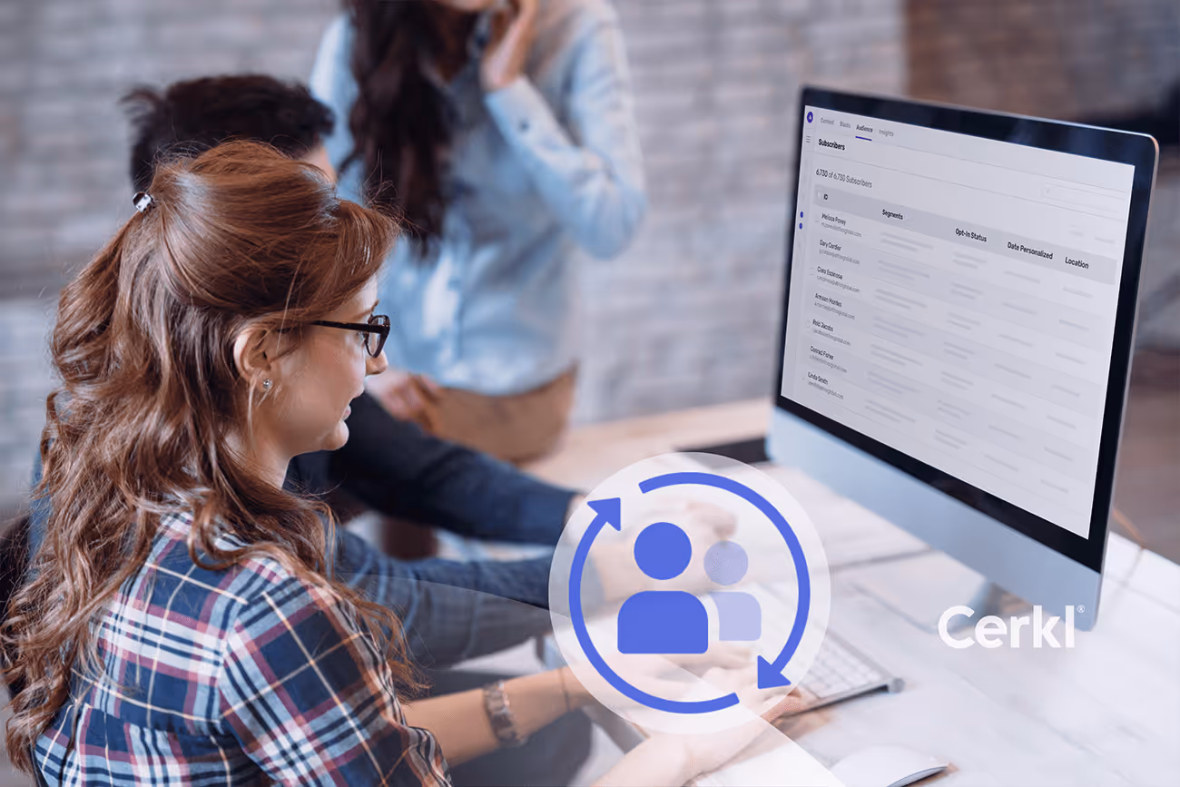 Internal communicator creating a segmented distribution list