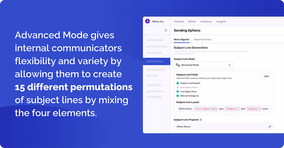 Advanced Mode gives internal communications flexibility
