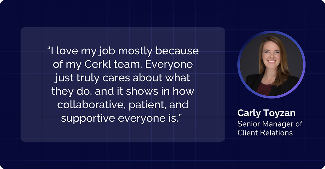 Carly Toyzan, Senior Manager of Client Relations
