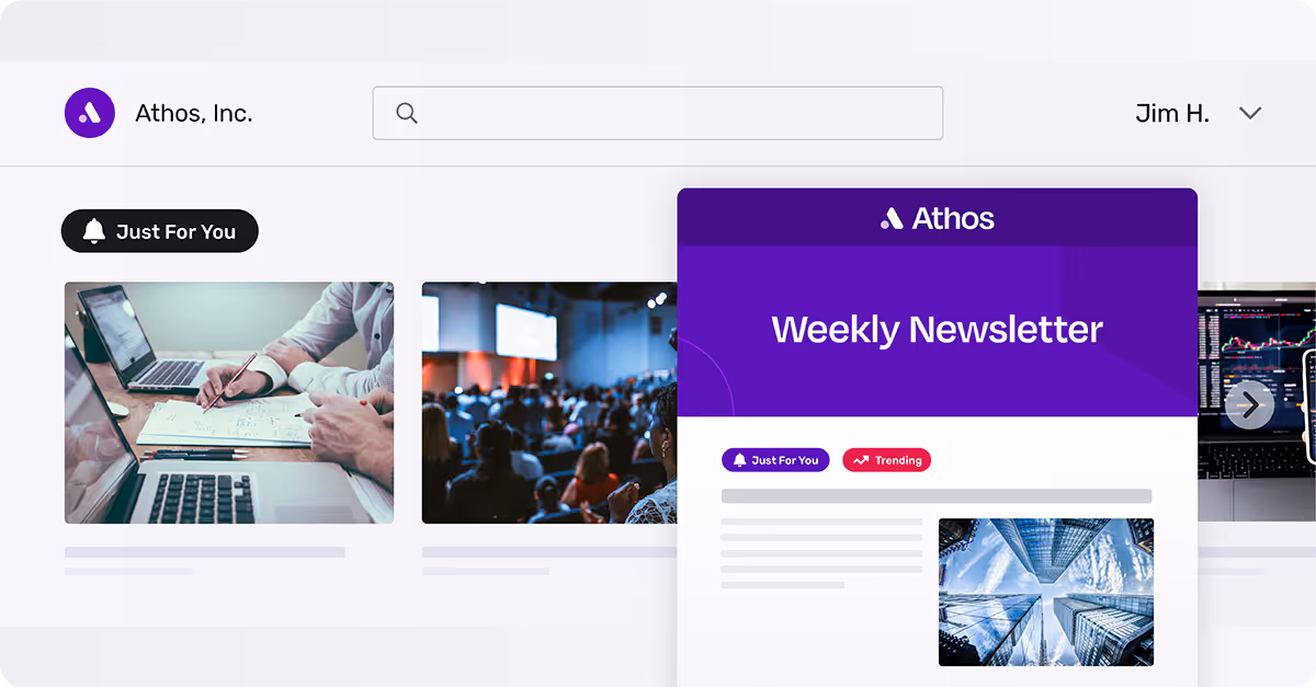 personalize content with a weekly newsletter
