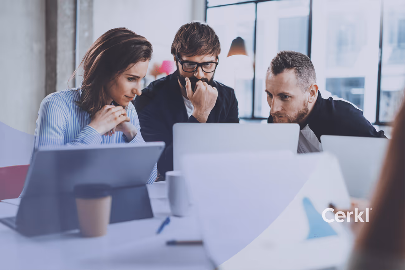 Internal communications leader reviewing ai communication strategies framework and strategy notes in a team meeting