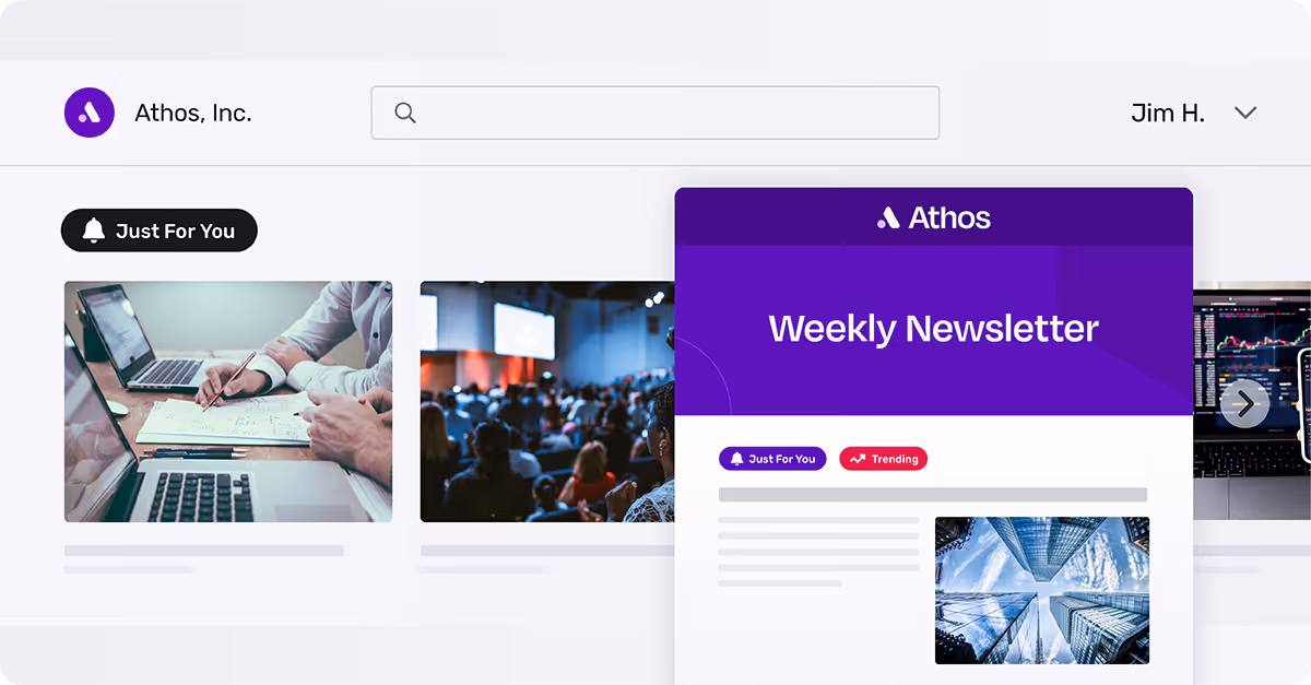 personalize content with a weekly newsletter