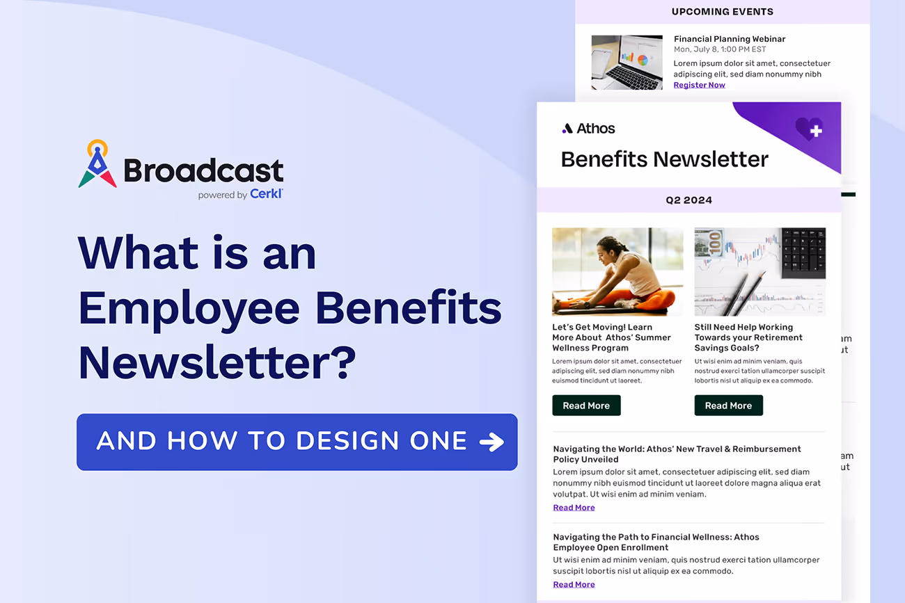 Internal communications manager improving employee benefits newsletter in Gmail or Outlook email campaign dashboard