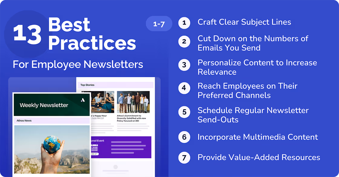 13 Best Practices fro Employee Newsletter