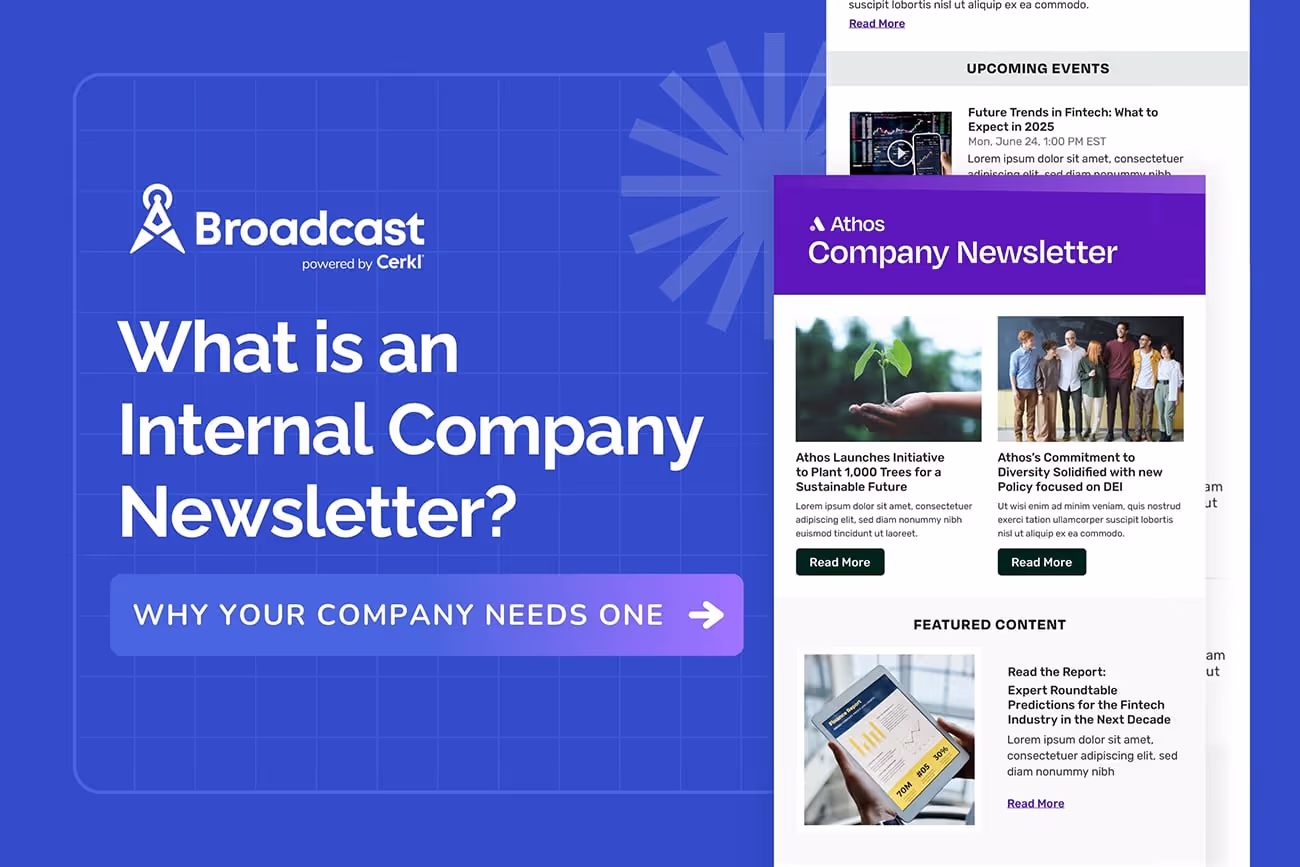 Internal communications manager improving internal company newsletter in Gmail or Outlook email campaign dashboard