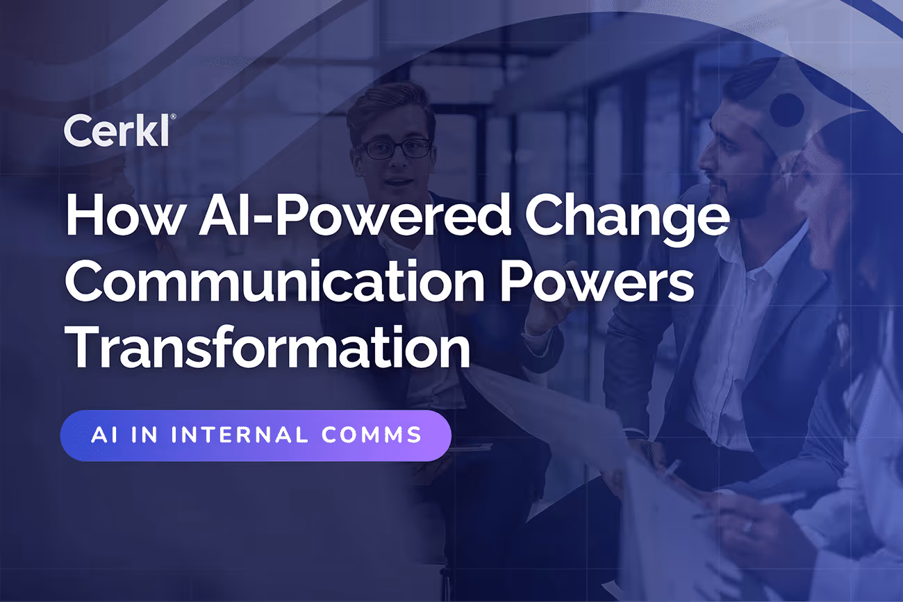 Leadership reviewing AI insights during organizational change rollout