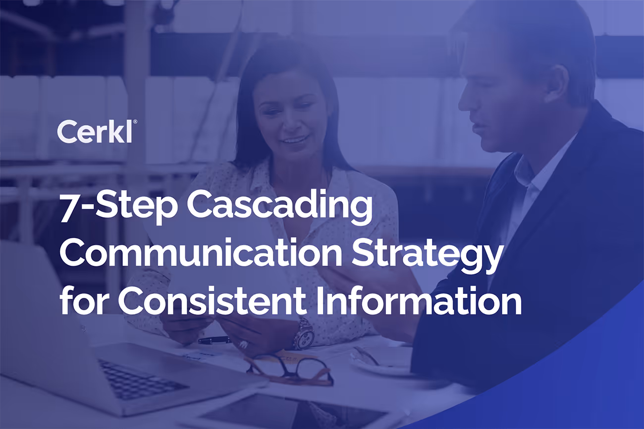 Leadership team planning cascading communication rollout across departments