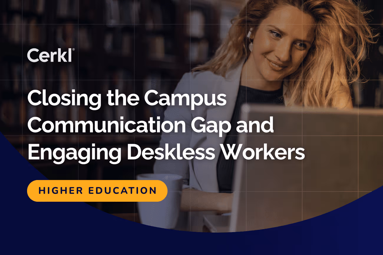University staff communicating with frontline campus employees via mobile devices