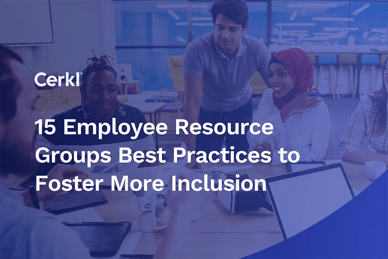 Employee resource group leaders facilitating an inclusion discussion in a workplace meeting