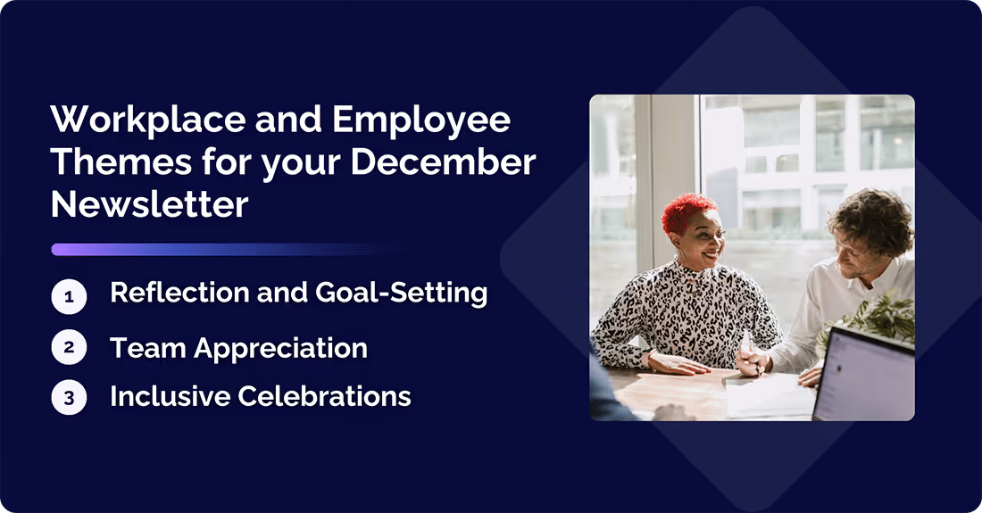 Workplace and Employee Themes for your December Newsletter