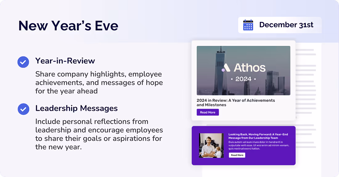 December newsletter ideas: New Year Eve