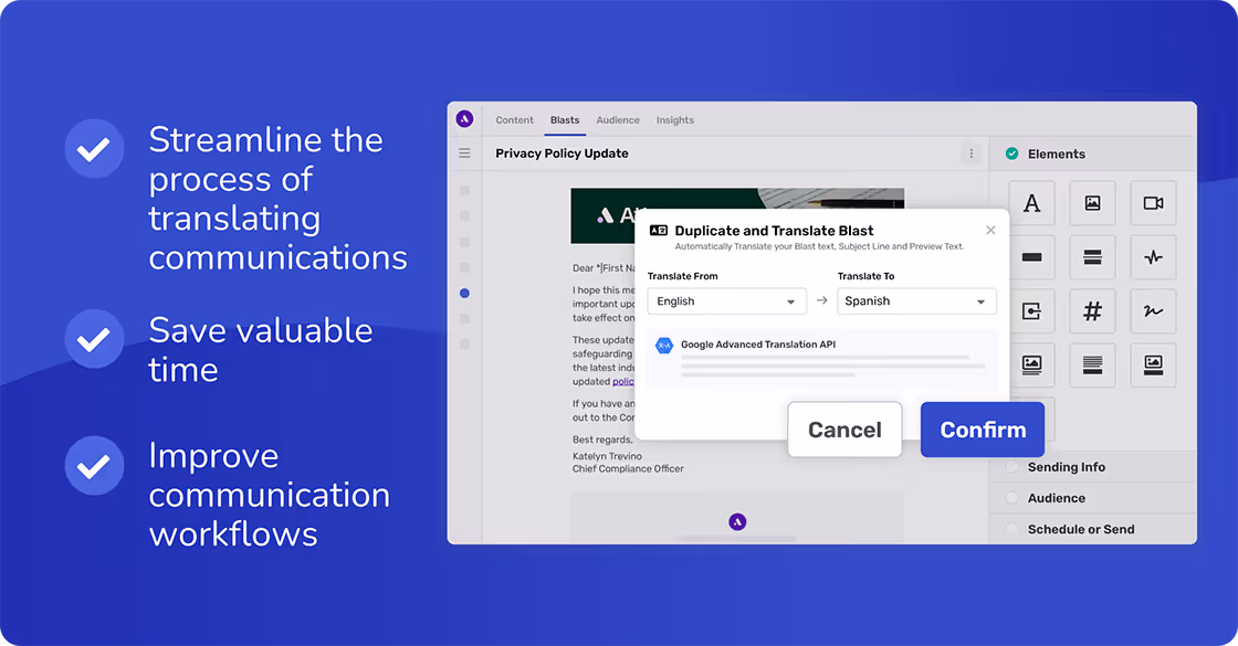 Broadcast Translation Feature Saves Time