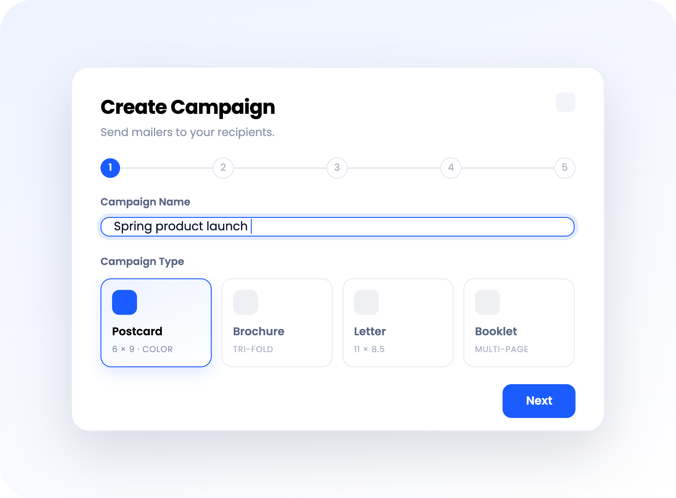Sign-up form with fields for full name and password and a blue create account button below user photos.