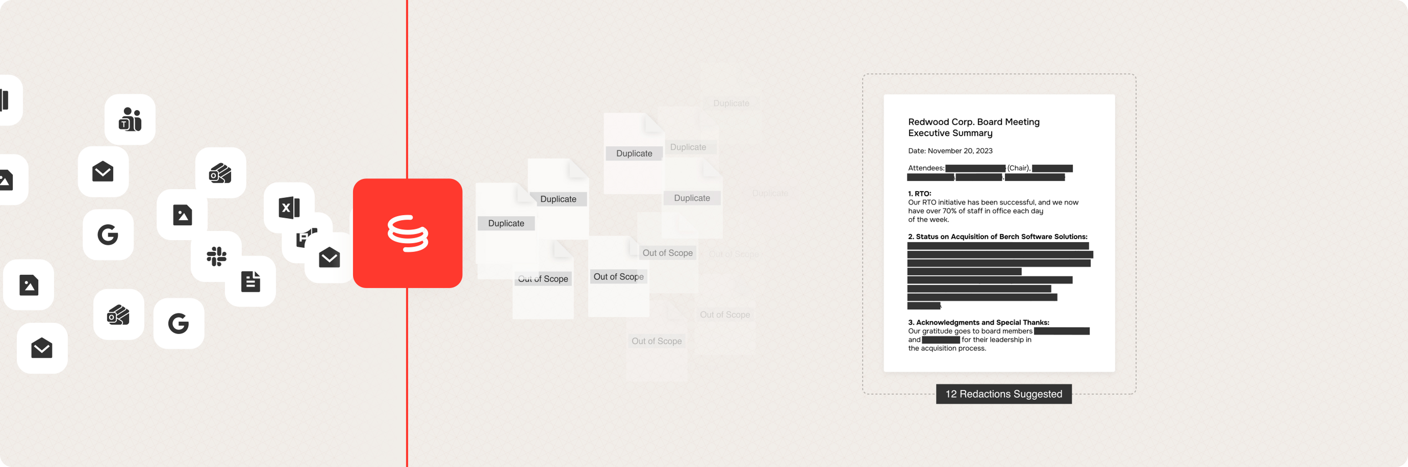 Product interface with review flow