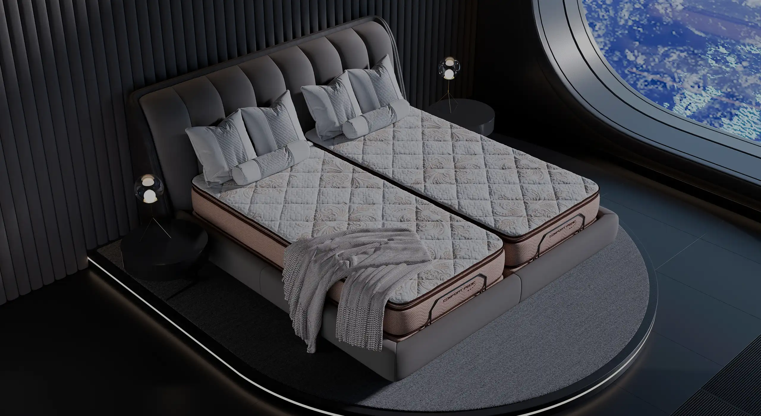 Sistema de descanso Comfort Pedic, tamaño Dual King