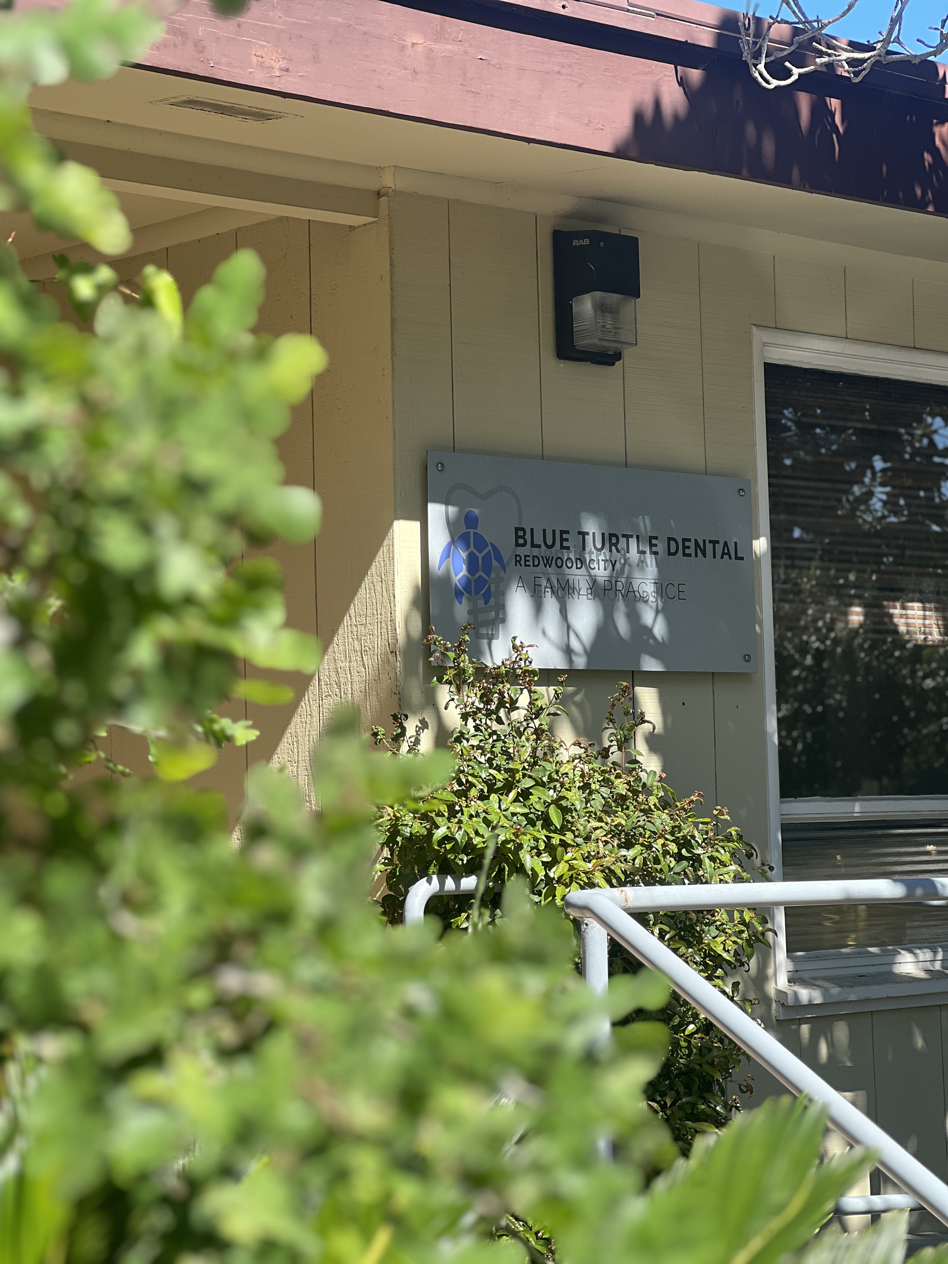Blue Turtle Dental Redwood City office entrance and signage