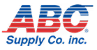 Logo of ABC Supply Co., Inc. with the acronym ABC in red and blue stripes above the company name in blue.