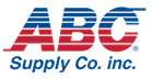 Logo of ABC Supply Co., Inc. with the acronym ABC in red and blue stripes above the company name in blue.