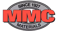 Logo with red bold letters MMC over a gray oval, with the text 'Since 1927' above and 'Materials' below the letters.