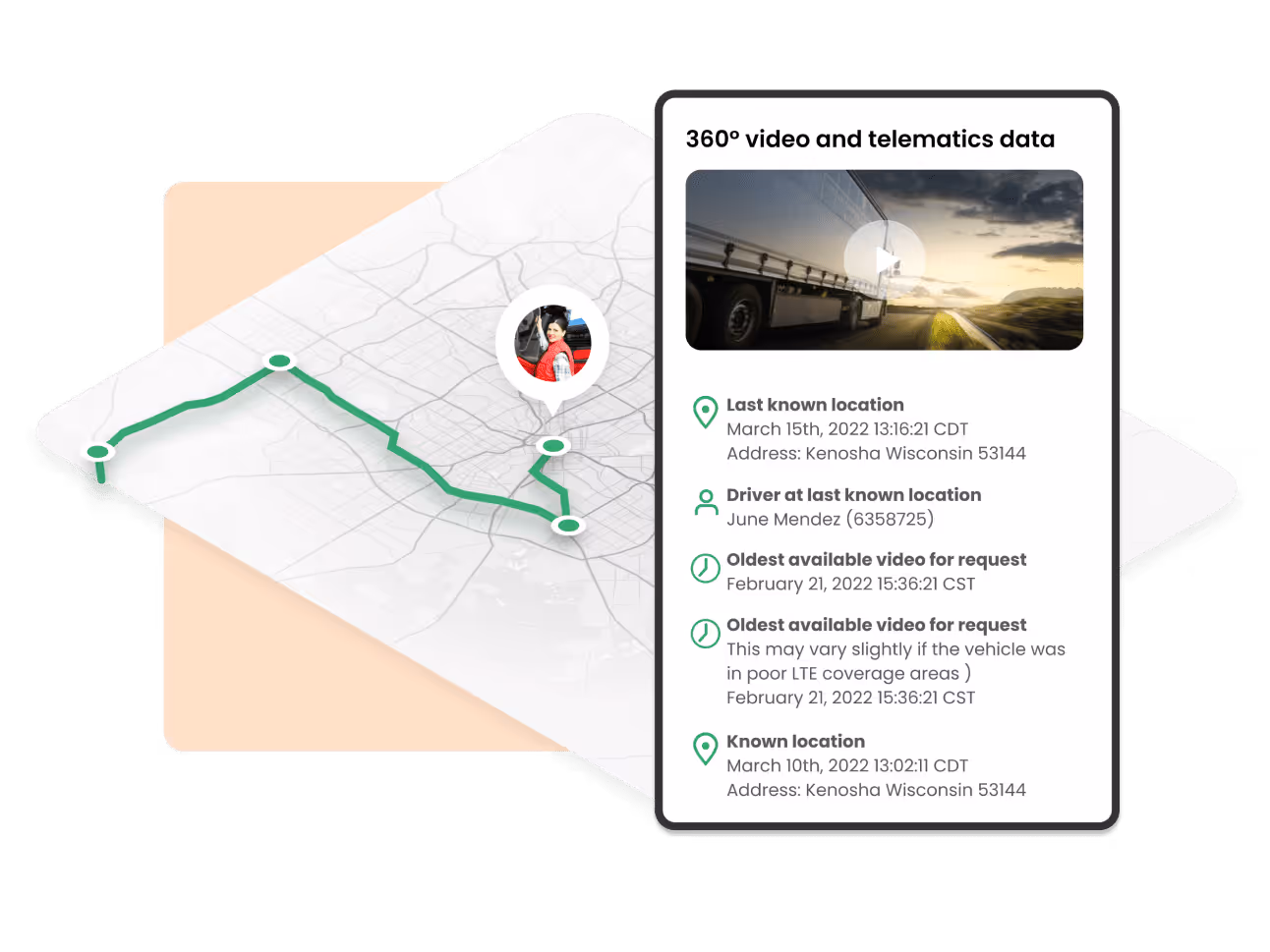 3D map showing vehicle location and being tracked via GPS