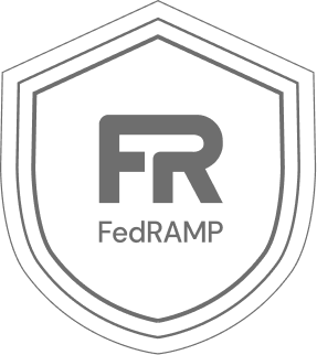 Black circular or shield-style compliance badge for FedRAMP.