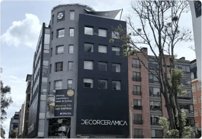Exterior photo of the Incode office building in Bogotá.