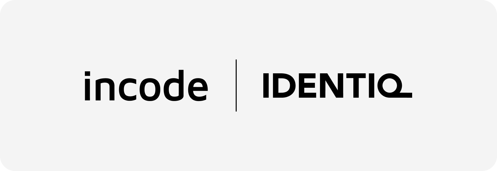 The Incode and Identiq logos, stacked.